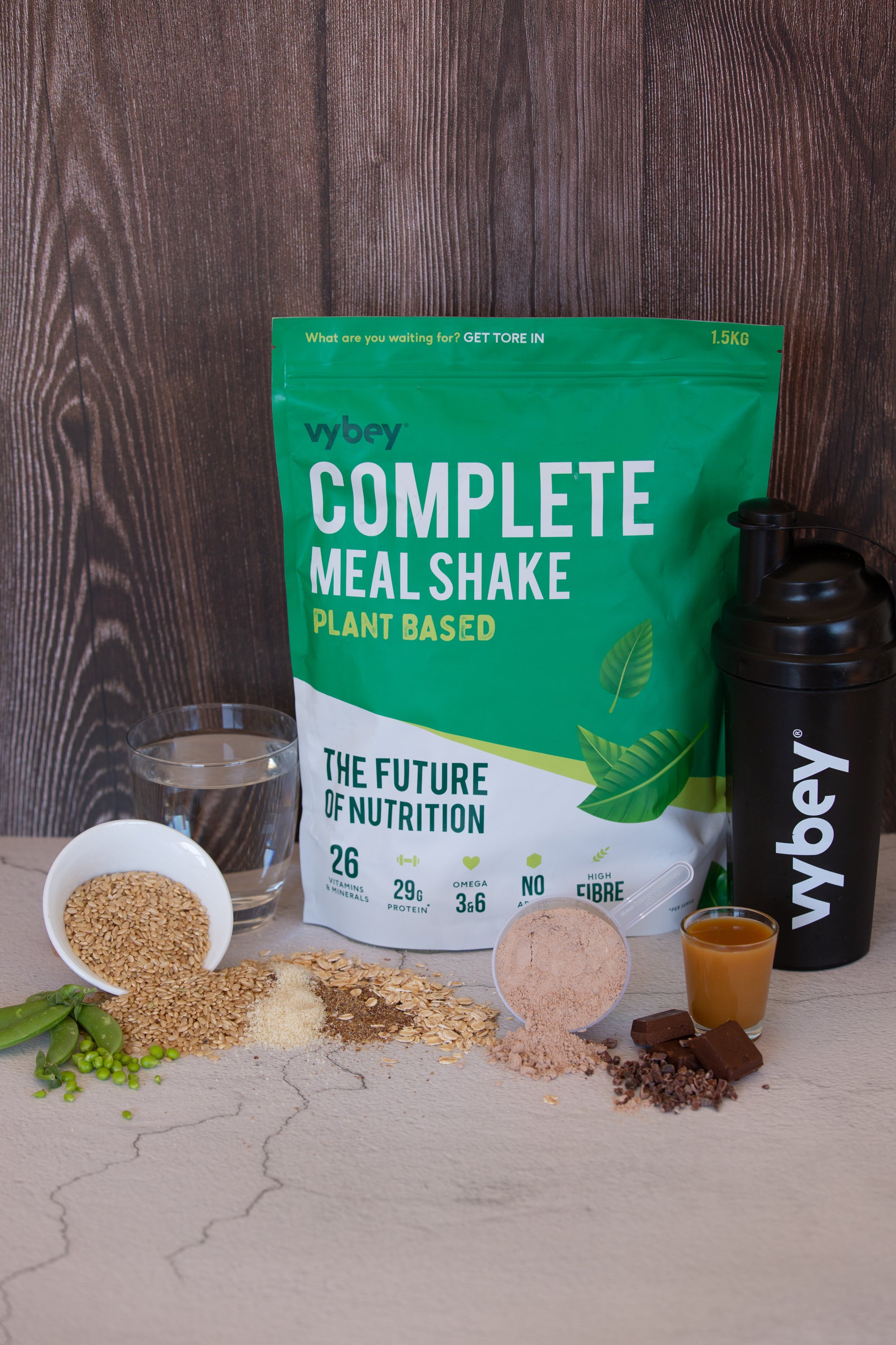 vybey Complete Meal Powder | Plant Based | Chocolate Caramel Flavour