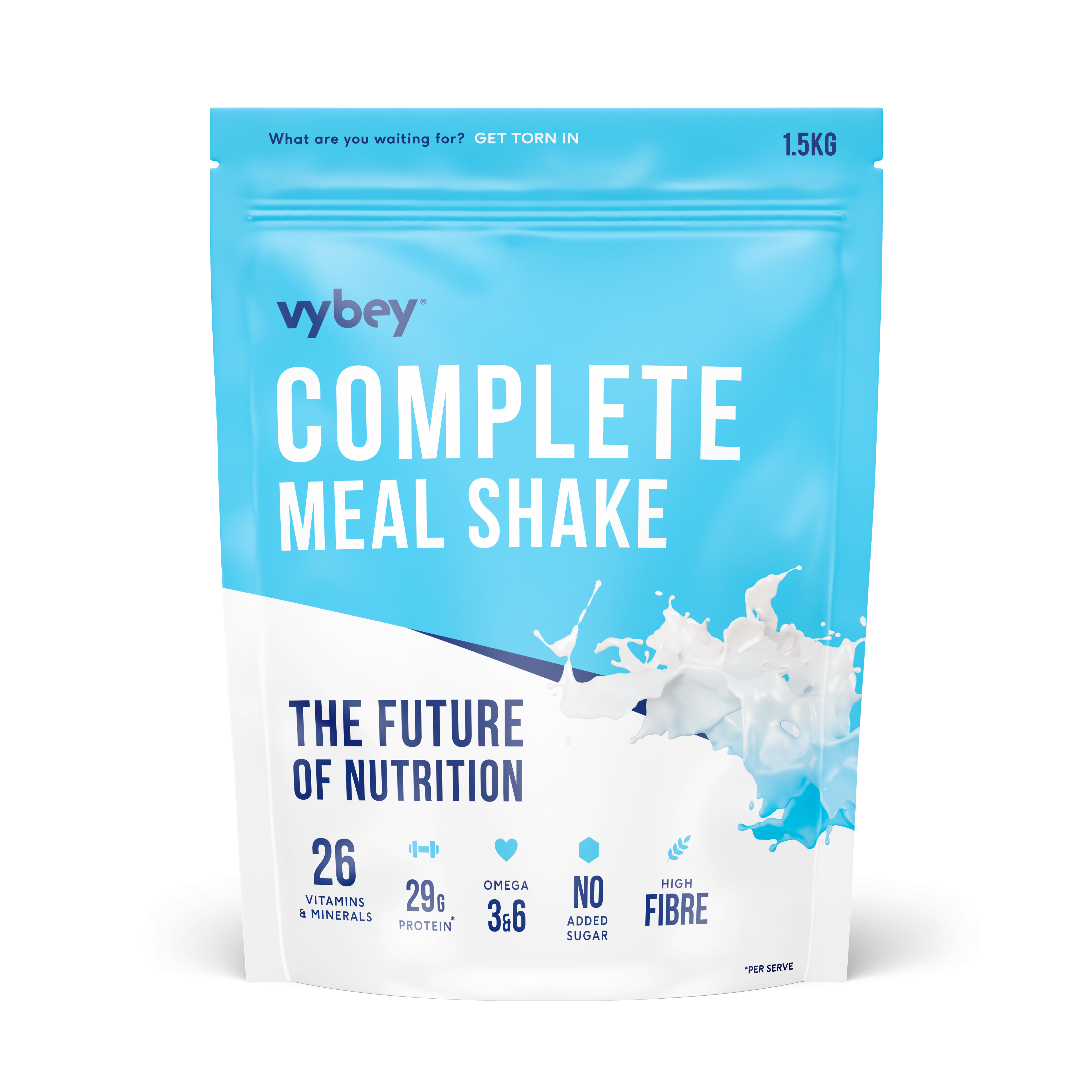 vybey Complete Meal Powder | Dairy Based | Smooth Vanilla Flavoured